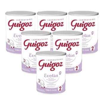 商品欧洲直邮Guigoz古戈氏2段母乳型婴儿奶粉800g*6罐 (6-12个月)图片
