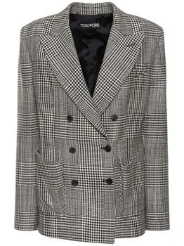 Tom Ford | Prince Of Wales Wool Jacket,商家LUISAVIAROMA,价格¥15395