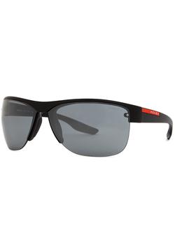 商品Prada | Matte black wrap-around sunglasses,商家Harvey Nichols,价格¥1510图片