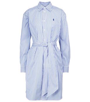女装拉夫劳伦连衣裙, Ralph Lauren | 细条纹衬衫式迷你连衣裙商品图片 