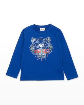 推荐Boy's Classic Tiger Graphic Long Sleeves T-Shirt, Size 6-12商品