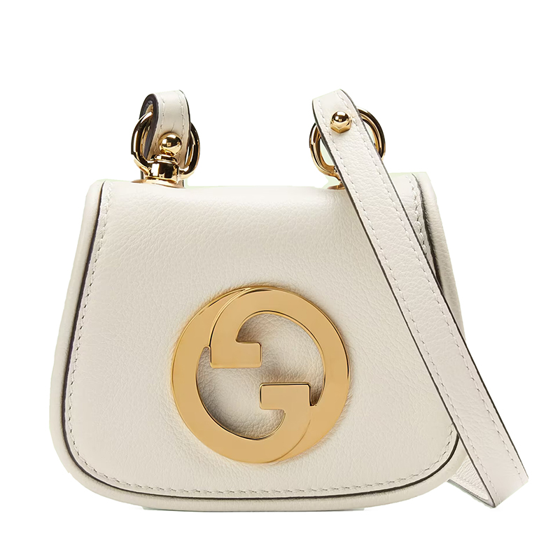 古驰女包, Gucci | 【包税】GUCCI/古驰  Blondie系列 女士白色皮革圆形G金扣小包钱包挂脖包‎698635UXX0G9022商品图片 额外9.5折, 包邮包税, 额外九五折