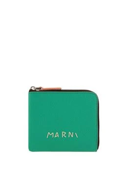 Marni | Marni Logo Embroidered Zipped Wallet,商家Cettire,价格¥2139
