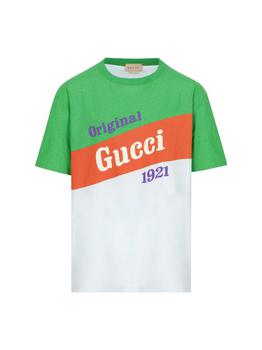推荐Gucci Kids Logo Printed Crewneck T-Shirt商品
