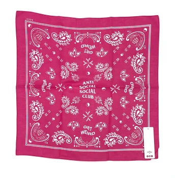 Anti Social Social Club 女士粉色棉质手帕方巾 ASSJ001,价格$5.70