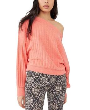 Free People | Cabin Fever Pullover in Coral商品图片,5.9折