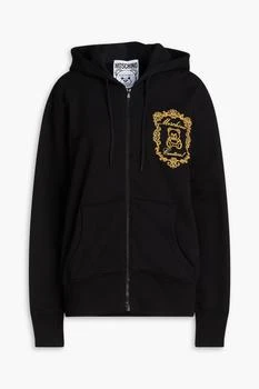 推荐Embroidered French cotton-terry zip-up hoodie商品