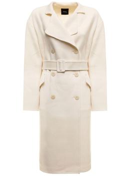 theory西装是什么牌子, Theory | Double-Breasted Wool and Cashmere White  Long Coat Theory Woman商品图片 7.7折