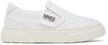 MAISON MARGIELA | Kids White Logo Slip-On Sneakers 2.9折