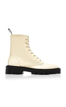 推荐The Row - Ranger Lace-Up Leather Boots - White - IT 39 - Moda Operandi商品