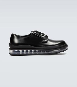 Prada | Brushed leather Derby shoes商品图片,