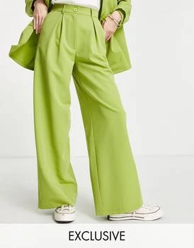 推荐Reclaimed Vintage inspired mensy trouser in green商品