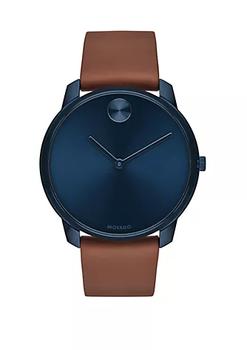 Movado | Men's 42 Millimeter Bold Leather Strap Watch商品图片,
