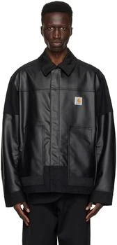 推荐Black Carhartt Work In Progress Edition Faux-Leather Jacket商品