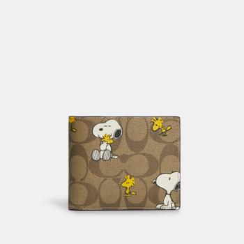 Coach | Coach Outlet Coach X Peanuts 3 In 1 Wallet In Signature Canvas With Snoopy Woodstock Print商品图片,5.4折