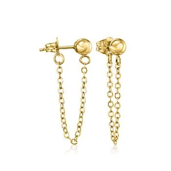 RS Pure | RS Pure by Ross-Simons 14kt Yellow Gold Ball Chain Drop Earrings,商家Premium Outlets,价格¥1221