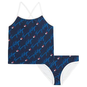 Tommy Hilfiger | Little Girls Tonal Script Tankini Swimsuit, 2 Piece Set商品图片,1.9折
