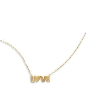 Moon & Meadow | 14K Yellow Gold Love Disco Pendant Necklace, 18",商家Bloomingdale's,价格¥1873