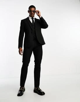 ASOS | ASOS DESIGN slim suit trousers in black,商家ASOS,价格¥275