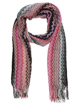 Missoni | Missoni Zigzag Knitted Fringed-Edge Scarf,商家Cettire,价格¥1287
