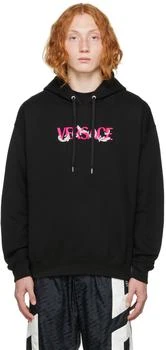 Versace | Black Flocked Hoodie 3.5折, 独家减免邮费