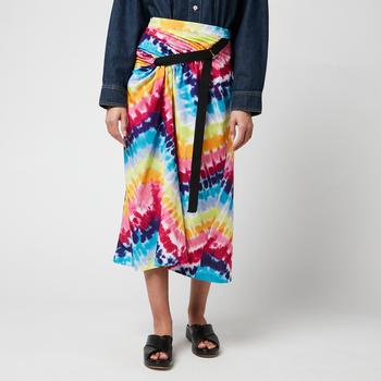 推荐KENZO Women's Printed Wrap Midi Skirt - Multicolor商品