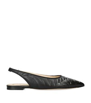 推荐Leather Nurmi Slingback Flats商品