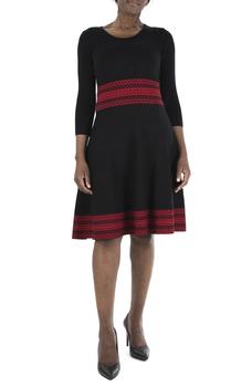推荐Geo Stripe Fit & Flare Sweater Dress商品