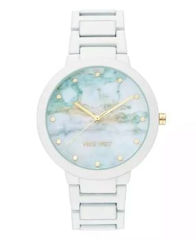 Nine West | Women's White Rubberized Bracelet Watch, 40.5mm,商家Macy's,价格¥280