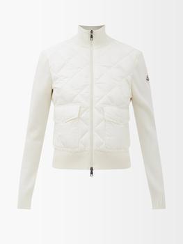 moncler polo, Moncler | High-neck quilted shell and wool jacket商品图片 