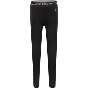 Calvin Klein | Branded elastic waist leggings in black商品图片,4折×额外7.5折, 满$715减$50, $714以内享9.3折, 满减, 额外七五折