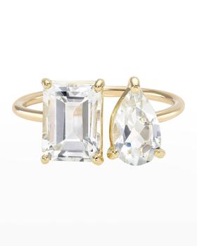 商品Emerald and Pear-Shape Topaz Ring图片