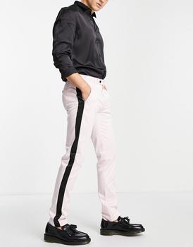 商品Devils Advocate skinny fit tuxedo suit trousers图片