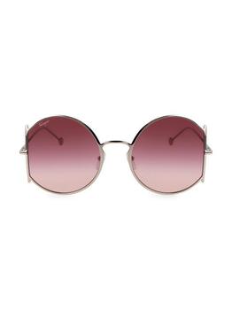 推荐Gancini 57MM Round Sunglasses商品