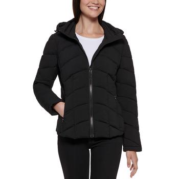 Calvin Klein | Women's Hooded Stretch Packable Puffer Coat, Created for Macy's商品图片,7.5折×额外7折, 额外七折