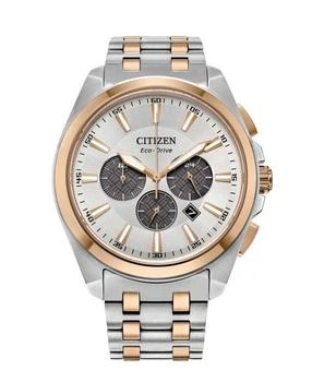 Citizen | Peyten Chronograph Eco-Drive Silver Dial Two-Tone Men's Watch CA4516-59A 6折, 满$75减$5, 满减