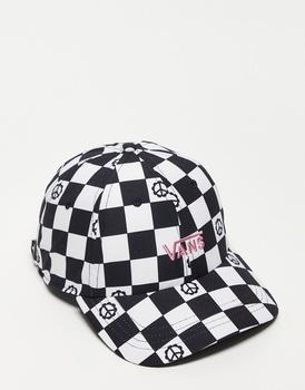 推荐Vans Court side checkerboard cap in black/white商品