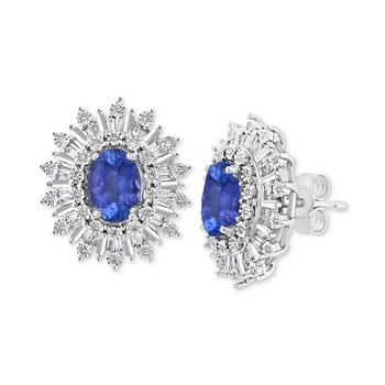商品Effy | EFFY® Tanzanite (1-1/2 ct. t.w.) & Diamond (1/3 ct. t.w.) Earrings in 14k White Gold,商家Macy's,价格¥9023图片