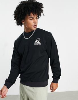 推荐adidas Originals Adventure sweatshirt in black with polar bear graphic商品