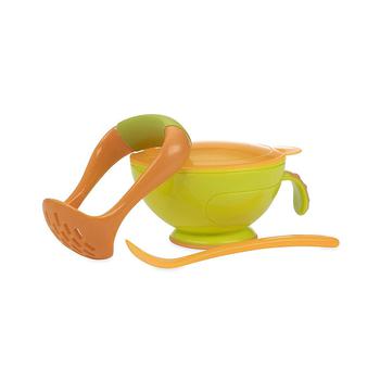 商品Nuby | Garden Fresh Mash N Feed Bowl with Spoon and Food Masher, Green/Orange,商家Macy's,价格¥115图片