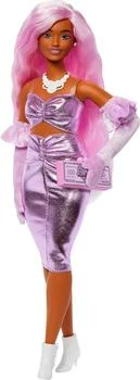 Barbie | Barbie Deluxe Style Doll #1 in Barbiecore Outfit, Pink Hair and Glossy Pink Dress with Accessories Like Velvet Gloves, Money Purse, and More,商家Amazon US selection,价格¥97