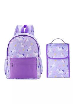 商品Unicorn Print Backpack and Lunch Bag图片