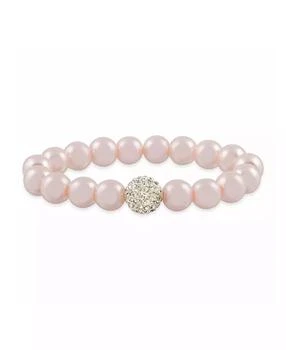 Macy's | Pink Imitation Pearl with a Crystal Stretchy Bracelet,商家Macy's,价格¥170