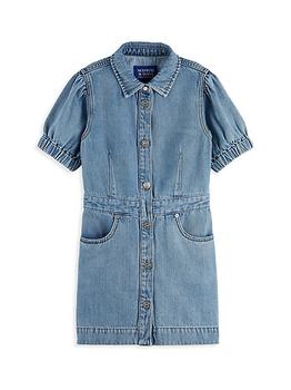 商品Little Girl's & Girl's Short-Sleeve Denim Dress图片