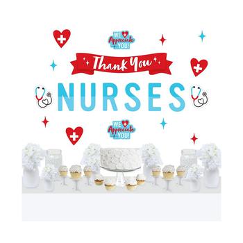 商品Big Dot of Happiness | Thank You Nurses Peel & Stick Nurse Appreciation Week Wall Decals Backdrop,商家Macy's,价格¥251图片