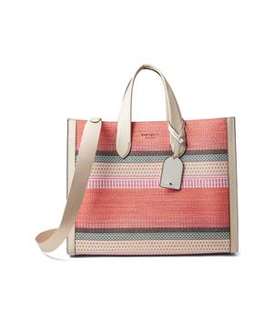 kate spade tote单肩包, Kate Spade | Manhattan Woven Striped Fabric Large Tote商品图片 5折