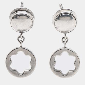推荐Montblanc Star Signet Sterling Silver Dangle Stud Earrings商品