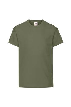 推荐Fruit Of The Loom Childrens/Kids Original Short Sleeve T-Shirt (Classic Olive) Classic Olive (Green)商品