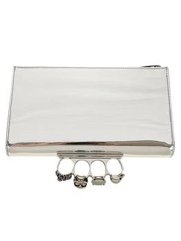 Alexander McQueen | Alexander McQueen Skull Embellished Clutch Bag,商家Cettire,价格¥8881