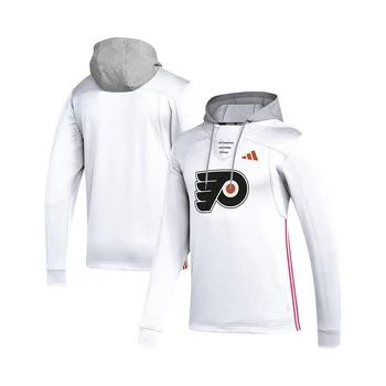 Adidas | Men's White Philadelphia Flyers Refresh Skate Lace AEROREADY Pullover Hoodie 